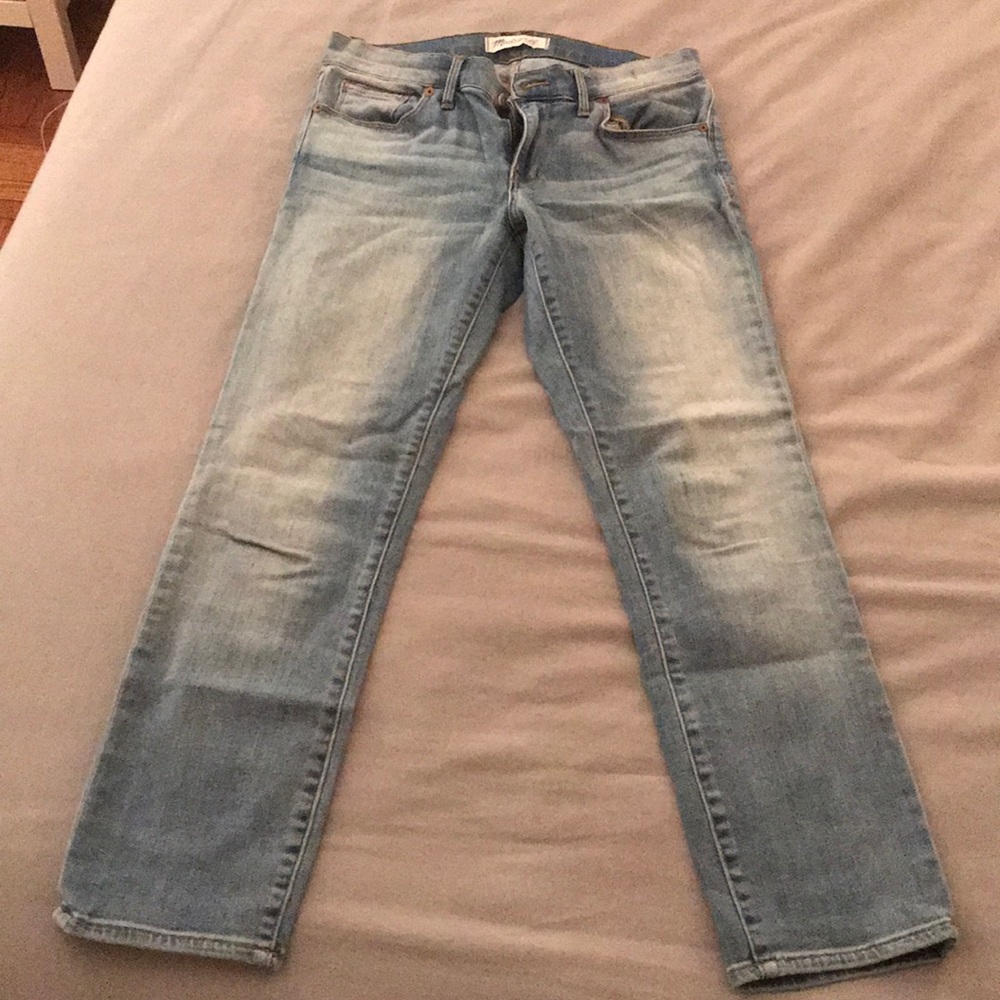 Madewell light wash cropped skinny jeans